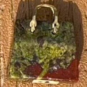 🆕DRAGON BLOOD STONE GENUINE NATURAL QUARTZ CRYSTAL CARVED PURSE BAG TOTE CHARM